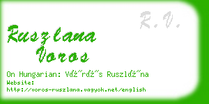 ruszlana voros business card